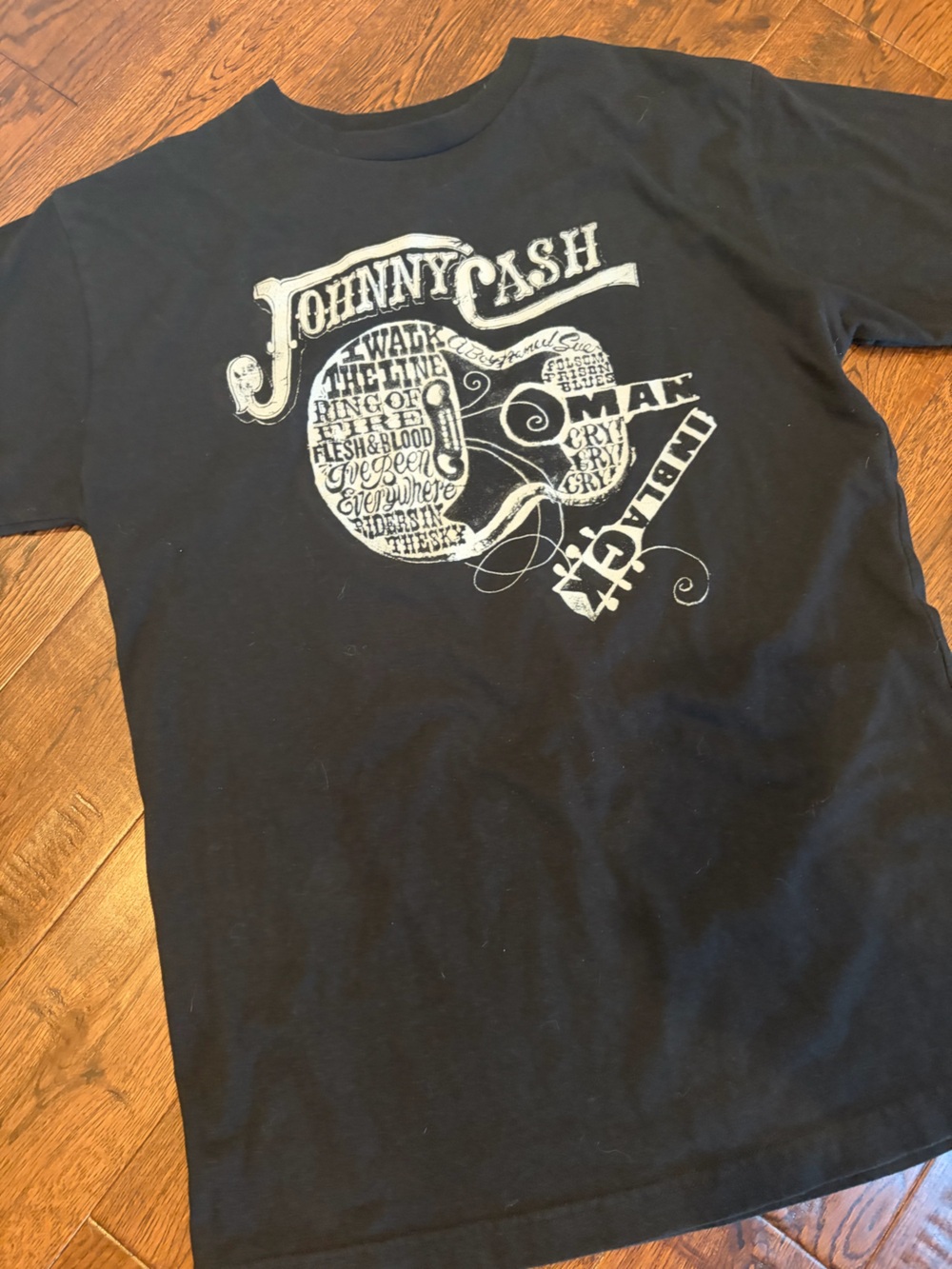 Johnny Cash Black Short-Sleeve Graphic Tee